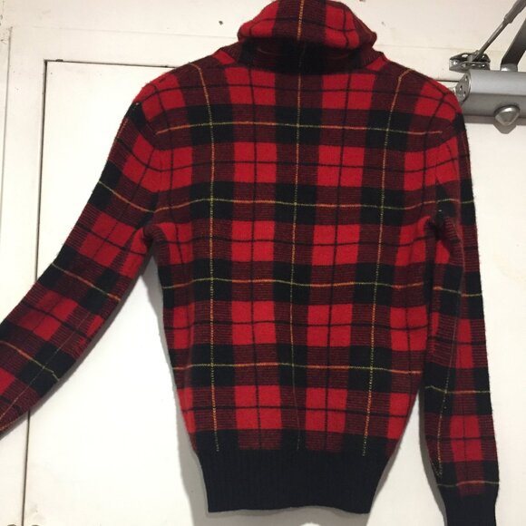 POLO RALPH LAUREN SCOTTISH WOOL PLAID SWEATERS SIZE XS - Picture 8 of 11